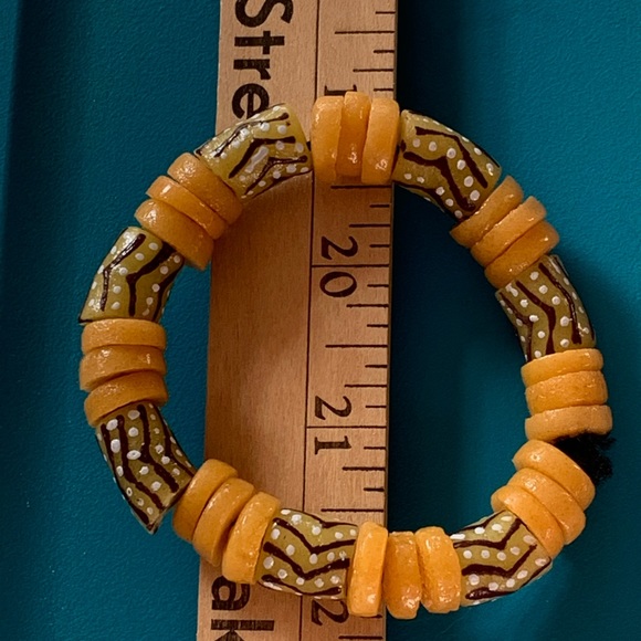 Krobo beads from Ghana Africa. Handmade earrings - Picture 4 of 5